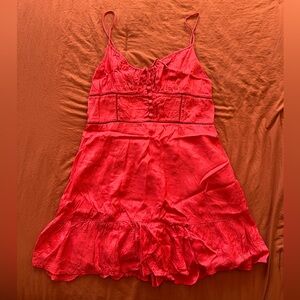 Urban Outfitters Vibrant Red Smocked Top